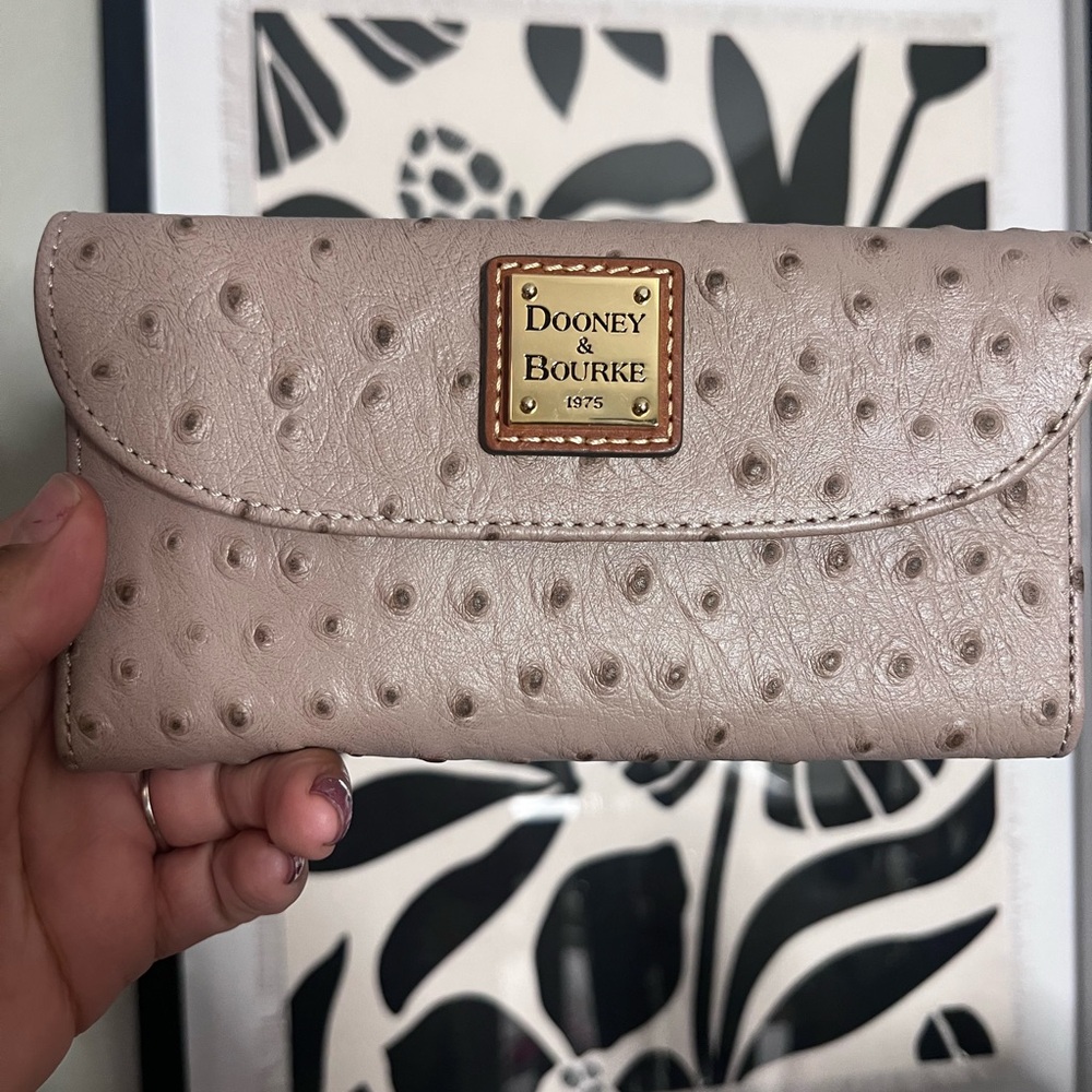 SOLD—Dooney & Bourke Stone color Clutch Wallet